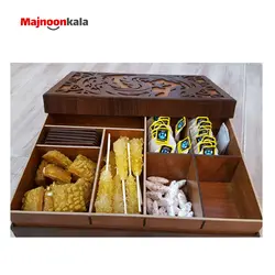 جعبه رومیزی تی بگ و تنقلات و زیر لیوانی مدل nova کد KU27 - فروشگاه آنلاین مجنون کالا