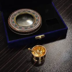 ظرف زعفران کادویی - مناسب 5 گرم زعفران همراه هاون - زعفران آناقاین