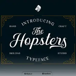 فونت انگلیسی خوشنویسی کلاسیک Hopsters - ایران فونت