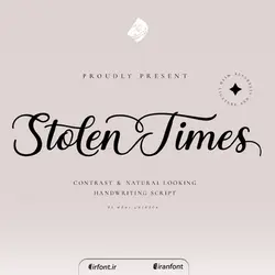 فونت انگلیسی خوشنویسی قلمی Stolen Times - ایران فونت