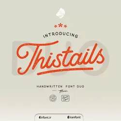 فونت انگلیسی خوشنویسی Thistails Sans - ایران فونت