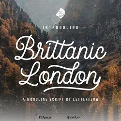 فونت انگلیسی خوشنویسی خودکاری Brittanic London - ایران فونت