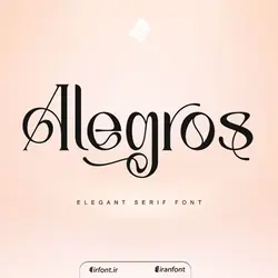 فونت انگلیسی خوشنویسی Alegros - ایران فونت