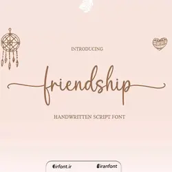 فونت انگلیسی خوشنویسی خودکاری Friendship - ایران فونت