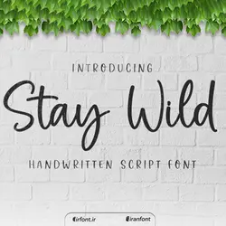 فونت انگلیسی خوشنویسی Stay Wild - ایران فونت