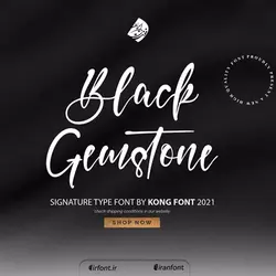 فونت انگلیسی خوشنویسی Blackgemstone - ایران فونت