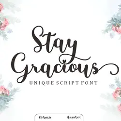 فونت انگلیسی خوشنویسی Stay Gracious - ایران فونت