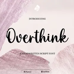 فونت انگلیسی خوشنویسی Overthink - ایران فونت