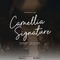 فونت انگلیسی خوشنویسی Camellia Signature - ایران فونت