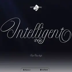 فونت انگلیسی خوشنویسی Intelligent - ایران فونت
