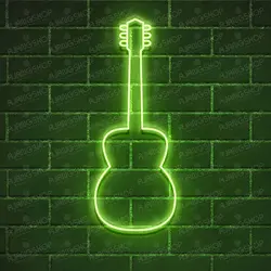 تابلو نئونی آژنگ طرح گیتار(کدN-Mu002) - فروشگاه آژنگ