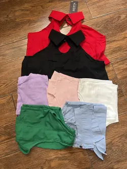 کراپ تاپ یقه شکاری کد 958