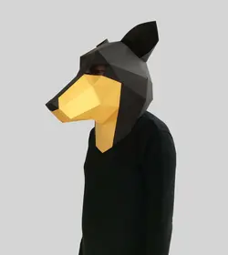 ماسک صورت اوریگامی سگ راف کولی