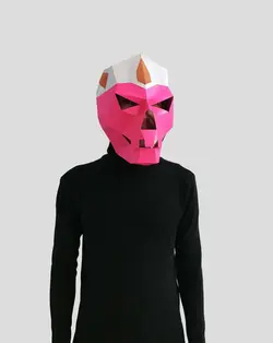 ماسک صورت اوریگامی جمجمه ملکه