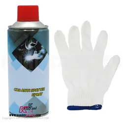 اسپری جوشکاری گامی مدل CO2 ANTI SPATTER حجم 450 میلی لیتر به همراه دستکش ایمنی kk24