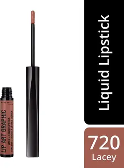 خط لب مایع دوکاره ریمل لاندن سری Lip Art Graphic شماره 720