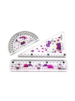 خرید ست خط کش و گونیا و نقاله طرح دار - زودر