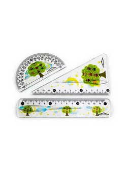 خرید ست خط کش و گونیا و نقاله طرح دار - زودر