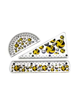 خرید ست خط کش و گونیا و نقاله طرح دار - زودر