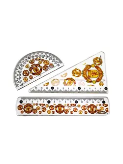 خرید ست خط کش و گونیا و نقاله طرح دار - زودر