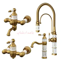 ست شیرالات کسری مدل توکیو سفید طلایی