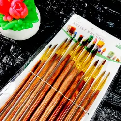 مشخصات، قیمت و خرید قلم مو گرد سری 12 تایی چینی | آل کالا