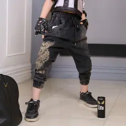 شلوار جین ذغالی طرح جغد - فروشگاه اینترنتی لباس دخترانه و پسرانه تاتی لند