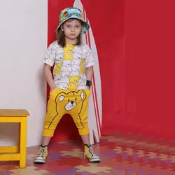 تیشرت و شلوارک دو فاق مدل خرسی - فروشگاه اینترنتی لباس دخترانه و پسرانه تاتی لند