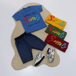 تیشرت و شلوارک طرح برجسته sviag - فروشگاه اینترنتی لباس دخترانه و پسرانه تاتی لند