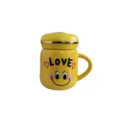 ماگ مدل LOVE سرامیکی زرد رنگ قیمت های مناسب و طراحی متفاوت