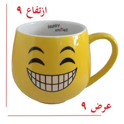 ماگ سرامیکی زیبا مدل happy کد 1045 - تخفیف ویژه mug دست