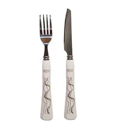 ست کارد و چنگال میوه خوری 12 پارچه ام جی اس کد 4 - فروشگاه اینترنتی اف بی کالا