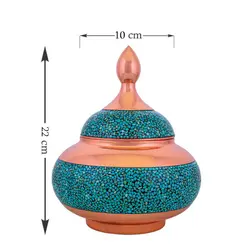 قندان فیروزه کوبی ارتفاع 22cm