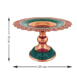 شیرینی خوری فیروزه کوبی مدل شبکه بری 10cm کد F137 - مسجدی
