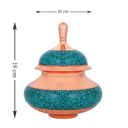 قندان دخل فیروزه کوب سایز بزرگ کد F30 - صنایع دستی مسجدی