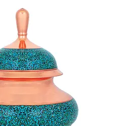 قندان دخل فیروزه کوب سایز بزرگ کد F30 - صنایع دستی مسجدی