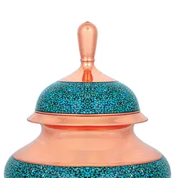 قندان دخل فیروزه کوب سایز بزرگ کد F30 - صنایع دستی مسجدی