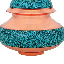 قندان دخل فیروزه کوب سایز بزرگ کد F30 - صنایع دستی مسجدی
