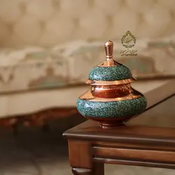 قندان دخل فیروزه کوب سایز کوچک کد F29 - صنایع دستی مسجدی