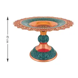 شیرینی خوری شبکه بری فیروزه کوبی سایز 4 کد F90 - صنایع دستی مسجدی