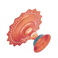 شیرینی خوری شبکه بری فیروزه کوب سایز 3 ارتفاع 20cm کد F89