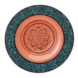 شیرینی خوری فیروزه کوب 18cm کد F85 - صنایع دستی مسجدی