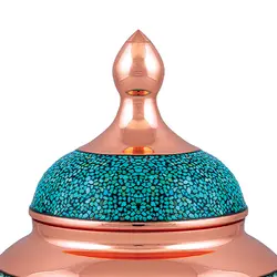 قندان فیروزه کوب سایز متوسط ( 15cm ) کد F42 - صنایع دستی مسجدی
