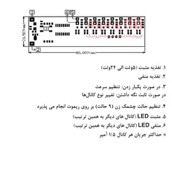 فلاشر 4-6-8 کاناله مدل فدرالی همراه با ریموت کنترل