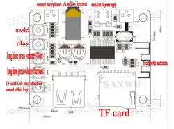 ماژول گیرنده بلوتوث صوتی با قابلیت پخش آهنگ از USB و MCRO SD