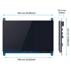 نمایشگر 7 اینچ لمسی دارای ورودی HDMI