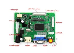 برد درایور LCD های 7 الی 10.1 اینچ با ورودی HDMI / VGA / AV