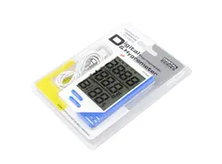 دماسنج ورطوبت سنج وساعت با سنسور بیرونی دما KT-908