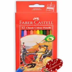مداد ۱۲ رنگ جعبه مقوایی فابر کاستل - فرهنگ تحریر ، فروش کتاب ، لوازم التحریر مدارس و اداری