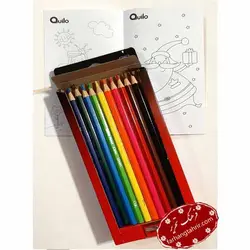مداد رنگی 12 رنگ کویلو Quilo - فرهنگ تحریر ، فروش کتاب ، لوازم التحریر مدارس و اداری